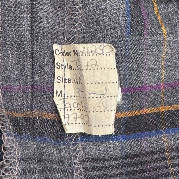 Vintage Gray Plaid 100% Wool Pleated Skirt Size 28 | Small Academia Prep - Picture 15 of 15